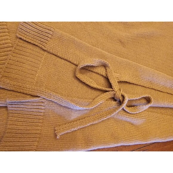 Kate & Sam Camel Tan Turtleneck Side Tie Ribbed Sweater Vest Large - Picture 8 of 8